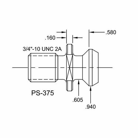 TJ DAVIES CO Solid Retention Knob PS-375